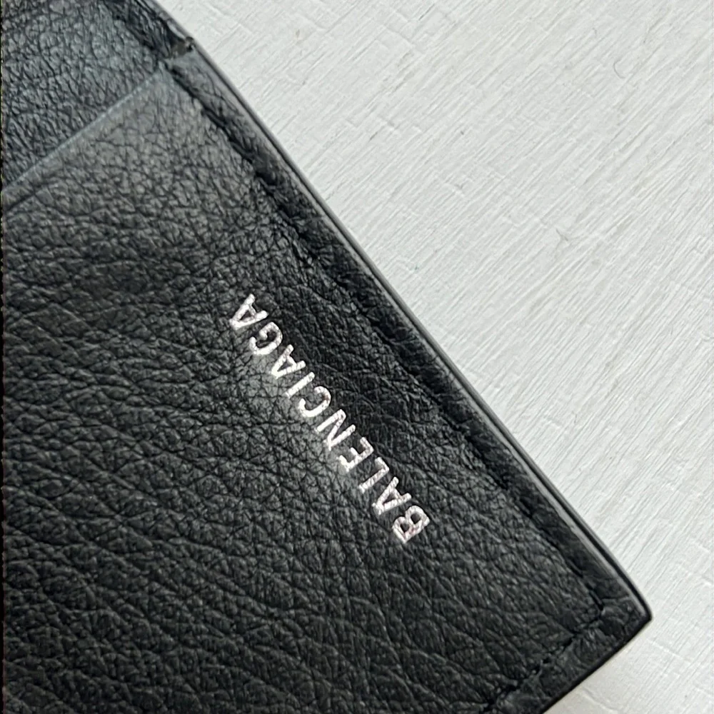 BALENCIAGA Papier Mini Leather Key Ring Case Auth.Black w.box, ribbon unisex